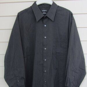 Van Heusen Gray Button Down Long Sleeve Oxford Shirt